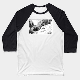 Bird Strike Illustration Baseball T-Shirt